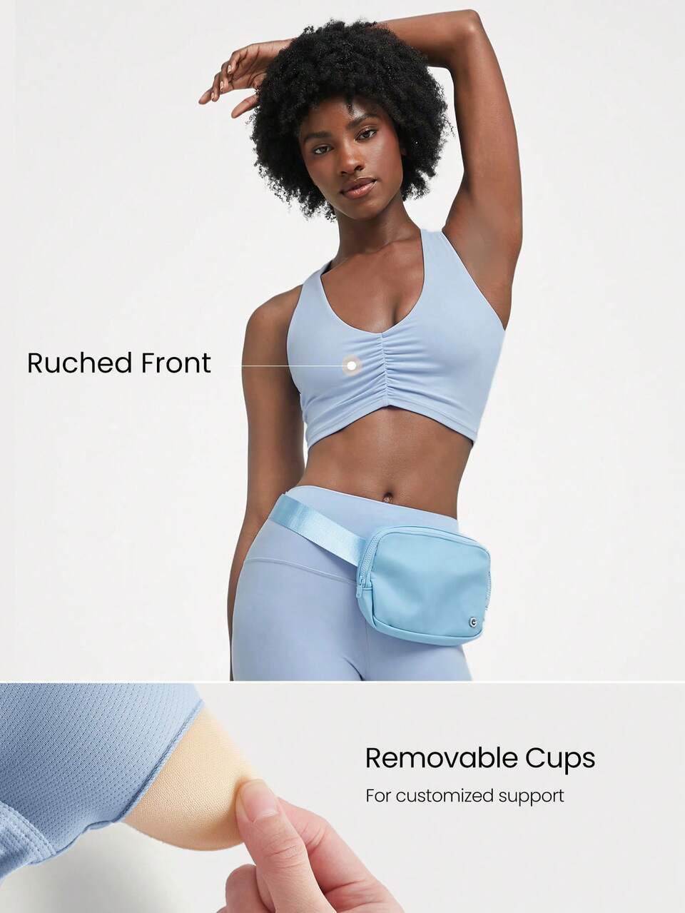 Brassière De Sport À Dos Nageur Froncé Featherfit™