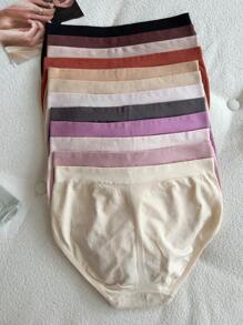 12pcs Comfortable Anti-Pinch Hip Seamless Triangle Panties Set - Multicolor - View 4