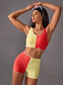 VARSITIE Sports Summer Surfing Basic Chest Cup With TANK TOP AND SHORTS SET - Multicolor - View 6