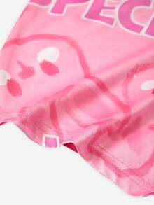 SHEIN Women's Pink Printed Buttoned Romper  Pajamas - Pink - View 5