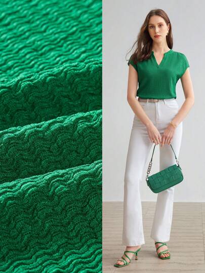 MOTF PREMIUM T-shirt Con Maniche A Pipistrello E Collo Con Tacca In Tinta Unita