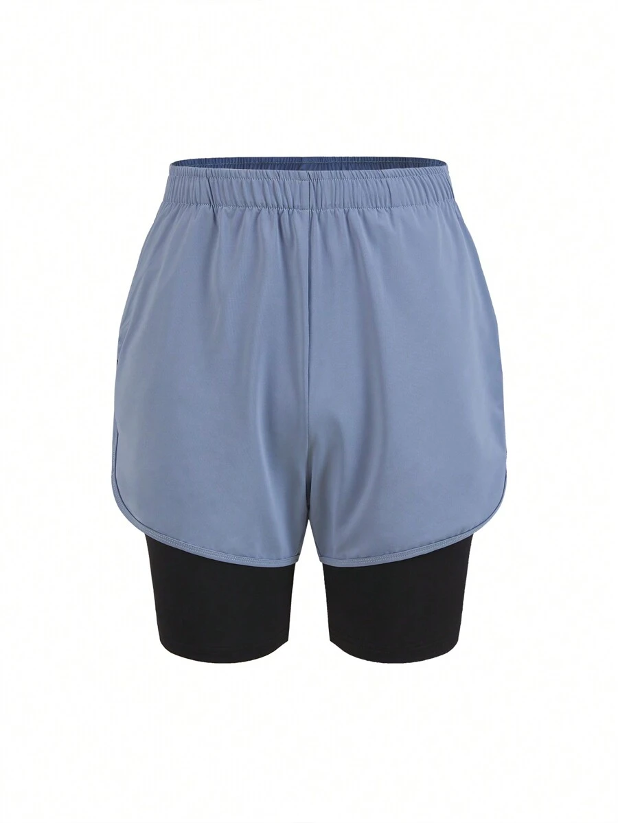 SHEIN Teenage Boys' Loose Fit Quick-Drying Running Shorts, Summer, Grey