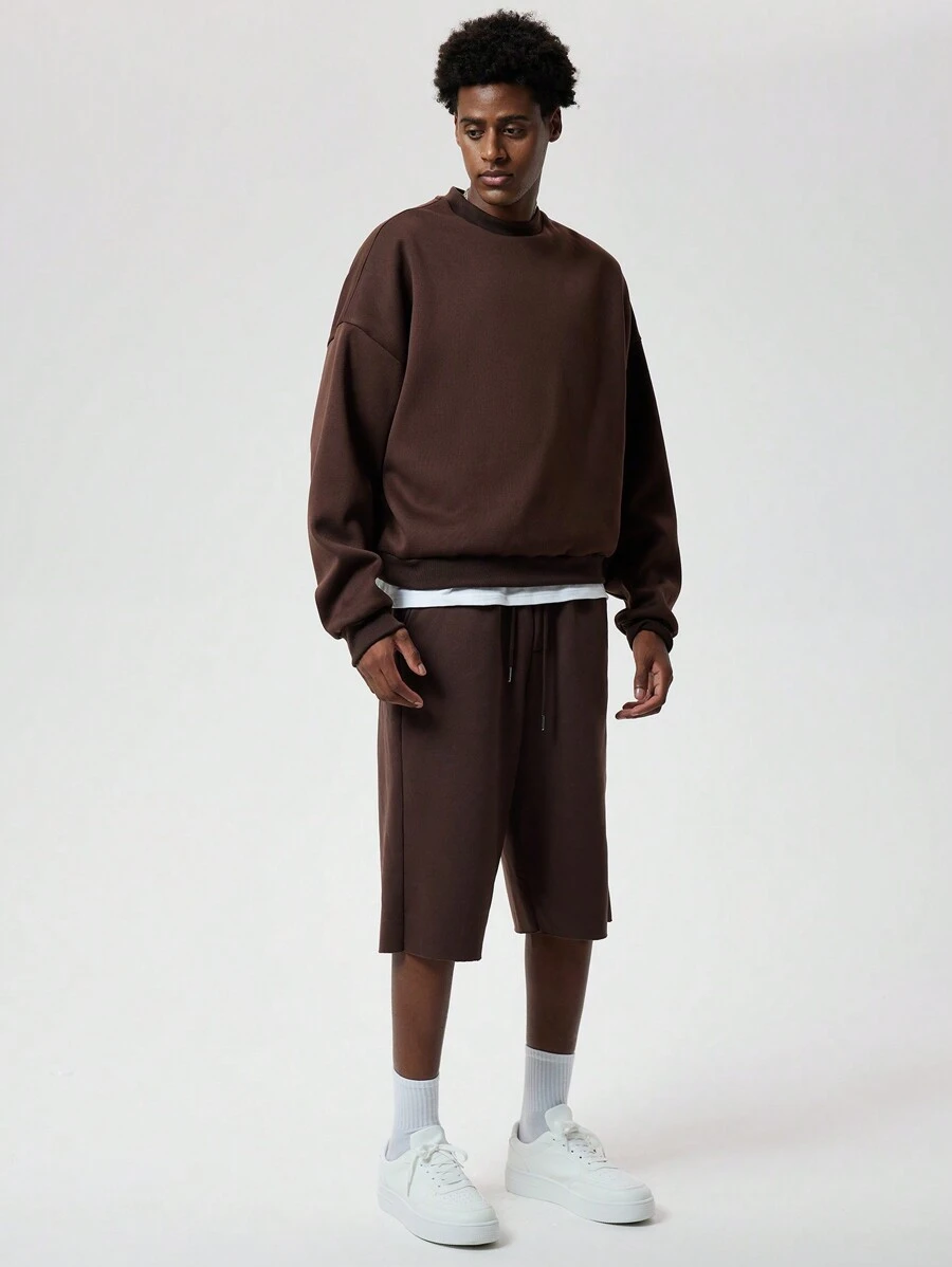 Forever 21 Áo nỉ oversize cực chất màu nâu/thu/đông - màu nâu - Xem 1