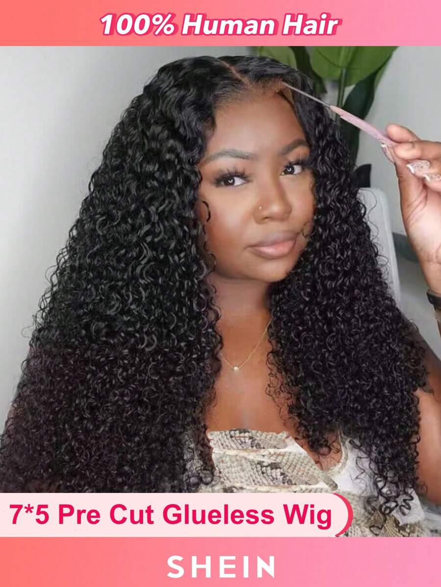 Kinky Curly ByeBye Knots 7x5 Lace Wig Pre Bleached Knots Pre Plucked