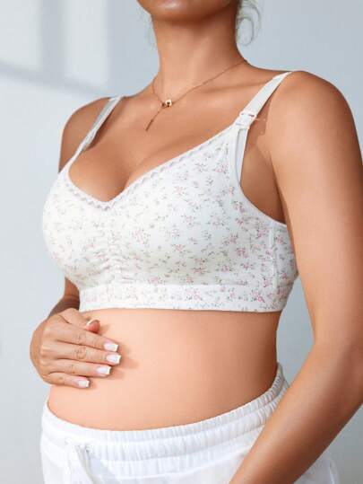 Moonlight & Mama Detachable Casual Maternity Lingerie With Ditsy Floral