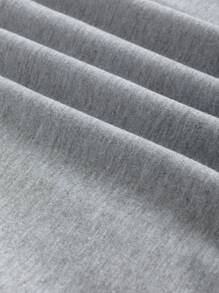 SHEIN Conjunto de 2 piezas: Sudadera holgada de manga larga impresa y Pantalones deportivos casuales con puños elásticos para correr, hip-hop, danza y otros deportes de niña con estilo y versatilidad para primavera y otoño