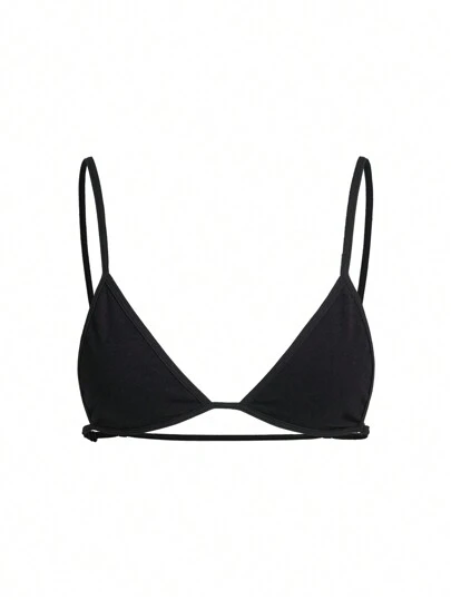 Ocili Leisure Extremely Stretchy Seamless & Skin-Friendly No Padding Comfortable Solid Bra Black