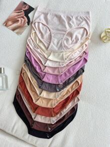 12pcs Comfortable Anti-Pinch Hip Seamless Triangle Panties Set - Multicolor - View 5