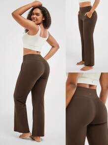GLOWMODE 29" FeatherFit™ Ease Into It Wide Leg Ultra High-Waist Leggings With Pocket Fall