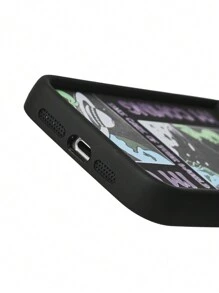 Slampz std Funda de teléfono con diseño de letras oscuras y patrón alienígena de artista, para vacaciones - Multicolor - Ver 4