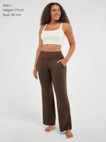 GLOWMODE 29" FeatherFit™ Ease Into It Wide Leg Ultra High-Waist Leggings With Pocket Fall