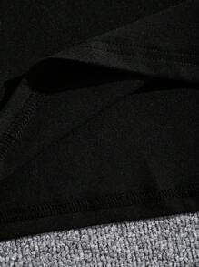 Manfinity Dauomo 男士大尺碼夏季休閒貓印花T恤 - 黑色 - 查看 5