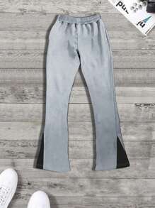 Manfinity EMRG Men's Loose Fit Jogging Pants With Drawstring Waist And Letter Print, For Rave - Multicolor - View 2