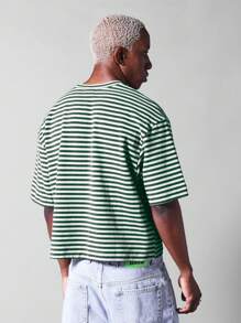 SUMWON 短款条纹短袖 T 恤 - 彩色 - 查看 2