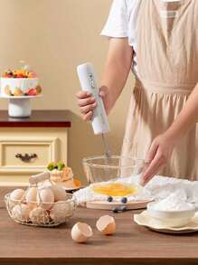 Wireless Electric Egg Beater, Small Household Blender, Whisk For Cream And Eggs, Bakery Mixer For Frothing, Manual - Multicolor - View 9