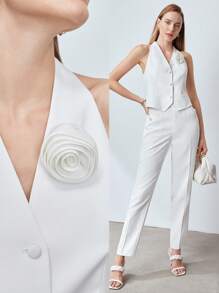 MOTF PREMIUM FLOWER APPLIQUE WAISTCOAT