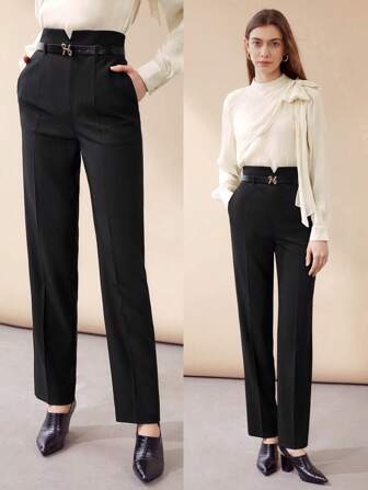 MOTF PREMIUM Kostymbyxor med bälte