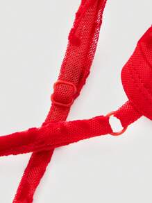 SHEIN MOD Black Date Night Romantic Floral Print Tie Front Cami Dress