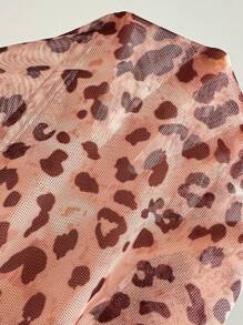 Chiquease Women's Leopard Print Simple Daily Wear Spaghetti Strap Dress - Brown - View 8