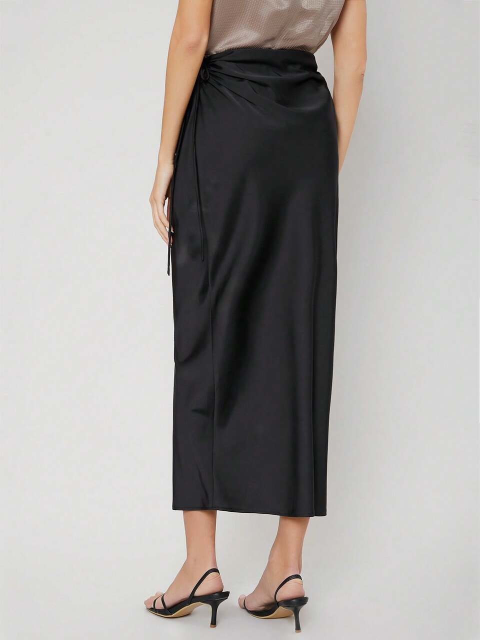 STRAIGHT DRAWSTRING SKIRT