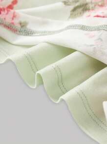 SHEIN MOD Women's Eleagnt Sleeveless Floral Printed Ruched Dress - Apricot - View 6