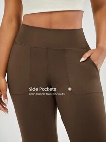 GLOWMODE 29" FeatherFit™ Ease Into It Wide Leg Ultra High-Waist Leggings With Pocket Fall