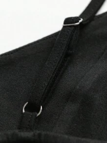 Chiquease Vestido maxi de mujer de correas de espagueti, de un solo color, con estampado, para uso diario sencillo