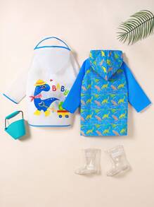 Kids' Cute Dinosaur Printed Outdoor Hiking Waterproof Raincoat