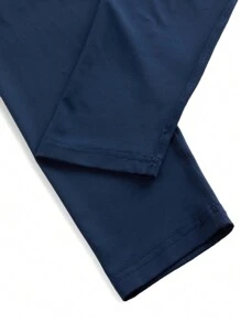 SHEIN 青少年男孩拼接紧身连体裤，带口袋，快干吸湿排汗裤，适合跑步和健身