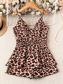Chiquease Women's Floral Print V-Neck Resort Style Spaghetti Strap Jumpsuit - Multicolor - View 3