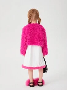 SHEIN 少女欧美公主图案吊带套装，吊带上印有精美的欧美公主图案，展现清新可爱的风格 - 粉色 - 查看 2
