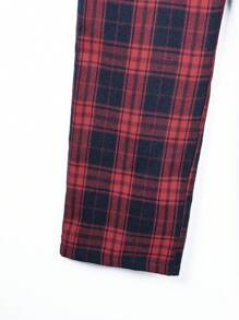 Claim Dot Loose Fit Men's Plaid Pants, Fall