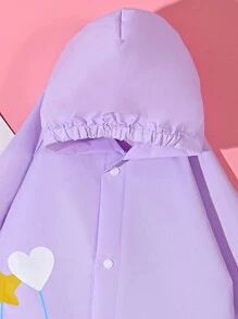 Children's Cute Unicorn Printed Waterproof Raincoat For Outdoor Activities, School And Hiking