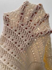 Chiquease Tie Front Pointelle Knit Cardigan - White - View 7