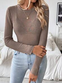 Chiquease Spring/Summer Casual Sheer Knit Sweater For Sun Protection, All-Match, Pullover Knit Pullover Fall Winter Outfit