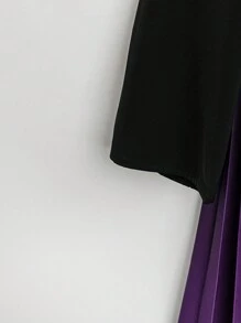 Al Najma Casaco feminino de manga comprida plissada, elegante e confortável, com ombré, frente aberta, modesto, abaya, robe abaya de frente aberta