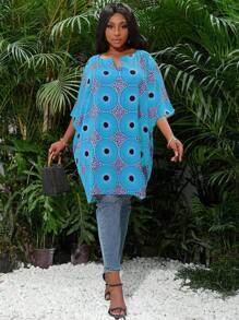 SHEIN Lady Áo cỡ lớn, Áo mùa hè, Áo crop top, Áo nữ, Áo crop top mùa hè, Quần áo, Hoa Kỳ, Phụ nữ cao, Phối đồ mùa hè, Trang phục lễ hội, Quần áo mùa hè, Trang phục lễ hội Rave, Váy dài cho nữ, Váy tiệc cưới, Váy mùa hè cho nữ - Màu xanh lam - Xem 6