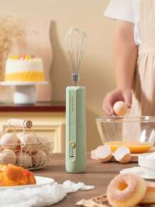 Wireless Electric Egg Beater, Small Household Blender, Whisk For Cream And Eggs, Bakery Mixer For Frothing, Manual - Multicolor - View 6