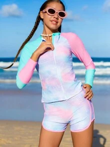 SHEIN Tankini à bretelles fines pour adolescentes