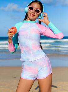 SHEIN Tankini à bretelles fines pour adolescentes