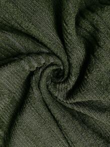 Calvaya Váy midi xẻ tà đan gân cỡ lớn - xanh quân đội - Xem 6