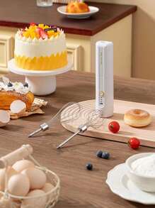 Wireless Electric Egg Beater, Small Household Blender, Whisk For Cream And Eggs, Bakery Mixer For Frothing, Manual - Multicolor - View 7