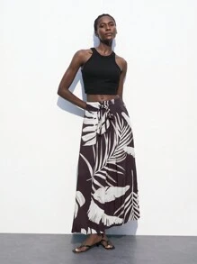 Maija 女式印花剪影A字裙