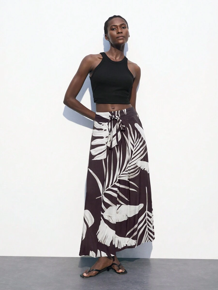 Maija 女式印花剪影A字裙