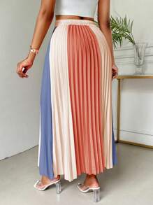 Chiquease Women's Color Block Pleated Skirt - Multicolor - View 2