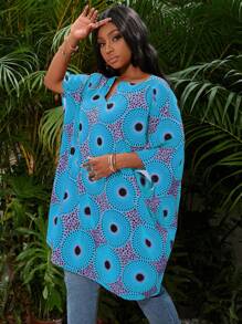 SHEIN Lady Áo cỡ lớn, Áo mùa hè, Áo crop top, Áo nữ, Áo crop top mùa hè, Quần áo, Hoa Kỳ, Phụ nữ cao, Phối đồ mùa hè, Trang phục lễ hội, Quần áo mùa hè, Trang phục lễ hội Rave, Váy dài cho nữ, Váy tiệc cưới, Váy mùa hè cho nữ - Màu xanh lam - Xem 4