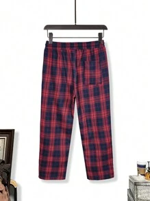 Claim Dot Loose Fit Men's Plaid Pants, Fall