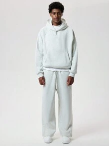 Forever 21 Super Wide Leg Joggers In White Marl - Light Grey - View 3