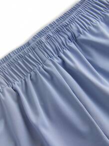 SHEIN Teenage Boys' Loose Fit Quick-Drying Running Shorts, Summer, Grey