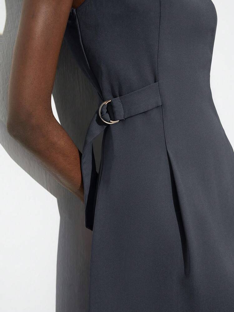 SHEIN Maija Women's Round Neck Solid Color Sleeveless Casual Dress,Autumn Outfits For Women  St Patrick's Day Women Easter Summer Outfits Easter Dress Women Party Top Beach Dress Summer Holiday Outfits Each Vacation Outfits For Women  Summer Outfit For Women Going Out Outfits Graduation Graduation Outfit  Casual Dresses  Casual Blouses For Women